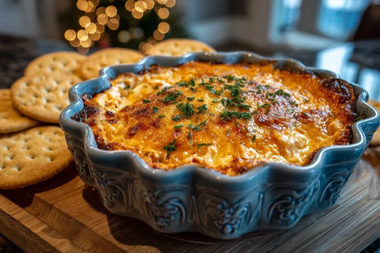 5-Ingredient Oven Baked Buffalo Chicken Dip