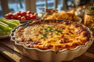 5-Ingredient Oven Baked Buffalo Chicken Dip
