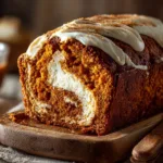Pumpkin Bread with Cream Cheese Swirl