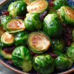 The Ultimate Roasted Brussels Sprouts Recipe with Pecans and Cranberries