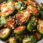 Garlic Parmesan Roasted Brussels Sprouts