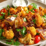 One Pan Spiced Cauliflower, Butternut Squash & Halloumi