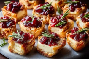 Cranberry Brie Bites Christmas Recipe Appetizer