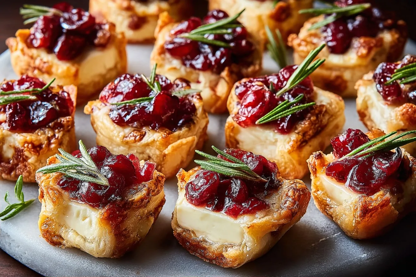 Cranberry Brie Bites Christmas Recipe Appetizer